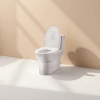 The fully automatic flushing seat of the white smart toilet is heated, sterilized, deodorized, silent and water-saving details Picture